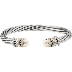 David Yurman Helena Color Bracelet - Silver/Gold/Pearls/Diamonds