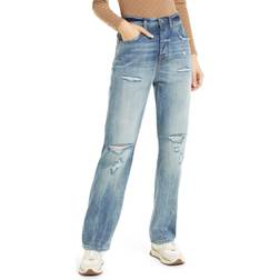 7 For All Mankind Easy Straight Leg Jeans - Destroy in Grand Canyon