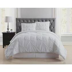 Truly Soft Pleated Duvet Cover White (228.6x172.72)