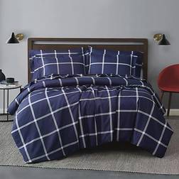 Truly Soft Windowpane Duvet Cover Blue (228.6x172.72)