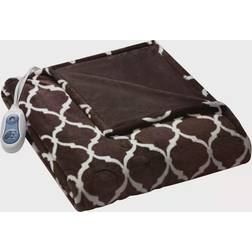 Beautyrest Oversized Ogee Heated Blankets Brown (177.8x152.4)