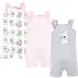 Hudson Infant Girl Cotton Rompers - Girl Whimsical Dog