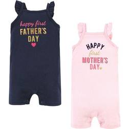 Hudson Infant Girl Cotton Rompers - Girl Mothers Fathers Day