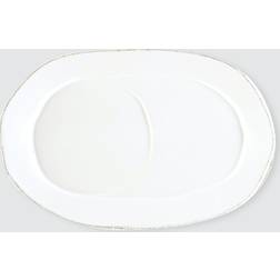 Vietri Lastra Oval Tray White Serving Tray