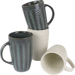 Gibson Home 22 oz. Stoneware Set of 4 Cup & Mug