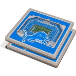 YouTheFan Detroit Lions 3D StadiumViews Coasters