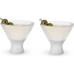 Host FREEZE Insulated Martini Set of 2 Clear UNIT Cocktail Glass