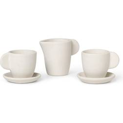 Ferm Living Miniature Tea Set Ceramic Off-White One Size Role play One size White