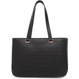 Love Moschino Embossed Graphics Shopping Bag - Black