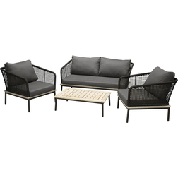 Venture Design Andorra Loungesett, 1 Bord inkl. 2 Stolar & 1 Soffor