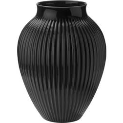 Knabstrup Keramik Fluted Black Vase 35cm