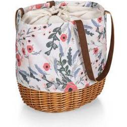 Picnic Time Coronado Basket Tote Floral Pattern