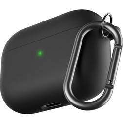 KEYBUDZ Hybrid Shell AirPods Pro Protective Keychain Case Black