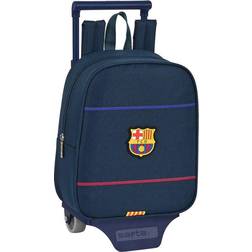FC Barcelona School Rucksack with Wheels Blue (22 x 28 x 10 cm)