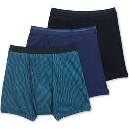 Jockey Classic Cotton Boxer Briefs 3-pack - Blue/Turquoise