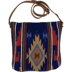 Huntley Equestrian Navajo Western Aztec Shoulder Handbag - Huntley Blue