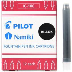 Pilot Plumix Fountain Pen Refill Cartridge Black Ink 12-pack