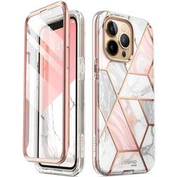 Supcase i-Blason Cosmo Series Case for iPhone 13 Pro Max 6.7 Inch (2021 Release) Slim Full-Body Stylish Protective Case with Built-in Screen Protector (Marble)