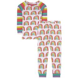 Hatley Organic Cotton Raglan Pajama Set - Pretty Rainbows (S22LRK1269)