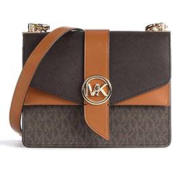 Michael Kors Small Greenwich Convertible Crossbody Bag Brown Small