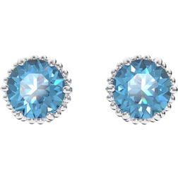 Swarovski December Birthstone Stud Earrings - Silver/Blue