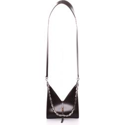 Givenchy Mini Cut-Out Leather Shoulder Bag Black one-size