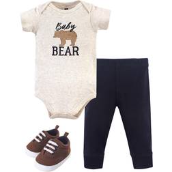 Hudson Baby Cotton Bodysuit, Pant and Shoe Set - Baby Bear (10152890)