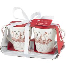 Royal Worcester Christmas Flamingle Bells 2pack Mugg och Brickset Becher