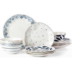 Lenox Blue Bay 12-Piece Dinnerware Set Blue Dinner Set