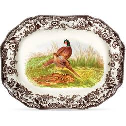 Spode Woodland Pheasant Octagonal Platter Serving Dish