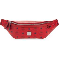 MCM Medium Visetos Belt Bag Candy Red Medium