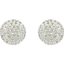 Swarovski Blow Stud Earrings - Silver/Gold/Transparent