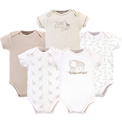 Touched By Nature Organic Cotton Short Sleeve Bodysuits 5-pack - Little Giraffe