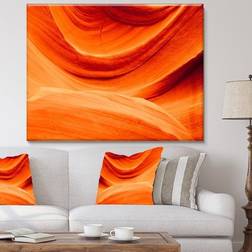 Antelope Canyon Orange Wall Framed Art 60x28"