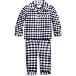 Petite Plume Gingham Twill Pajama Set - Navy