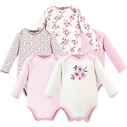 Touched By Nature Long Sleeve Organic Cotton Bodysuits 5-pack - Sweet Blooms