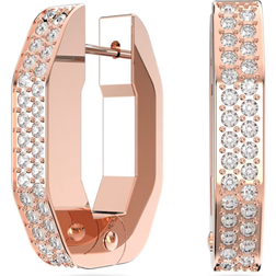 Swarovski Dextera Hoop Earrings - Rose Gold/Transparent