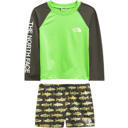 The North Face Toddler Long Sleeve Sun Set - New Taupe Green Fly Reel Print (NF0A53CT)