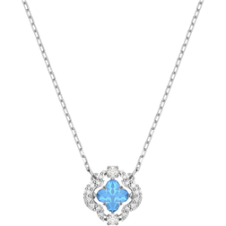 Swarovski Sparkling Dance Necklace - Silver/Blue/Transparent