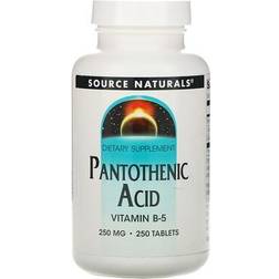 Source Naturals Pantothenic Acid, 250 mg, 250 Tablets