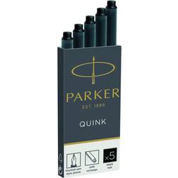 Parker Quink Long Fountain Pen Ink Cartridges Black PK10