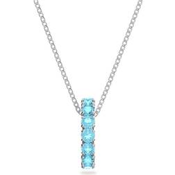 Swarovski Exalta Pendant Necklace - Silver/Blue