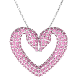 Swarovski Una Pendant Necklace - Silver/Pink