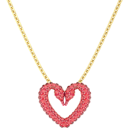 Swarovski Una Pendant Necklace - Gold/Red