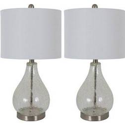 Decor Therapy Clear Crackle Table Lamp 22.5" 2