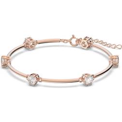 Swarovski Constella Round Cut Bracelet - Rose Gold/Transparent