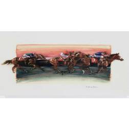 Trademark Global Bruce Dean Horse Race Poster 20x15"