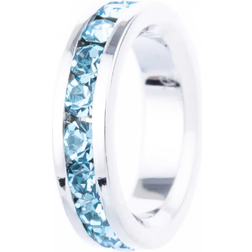 Traditions Jewelry Company Birthstone Rondelle March Charm - Silver/Aquamarine