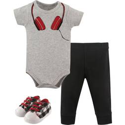 Little Treasures Bodysuit, Pant and Shoes, 3-Piece Set - Headphones (10171066)