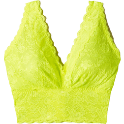 Cosabella Never Say Never Curvy Plungie Longline Bralette - Neon Yellow